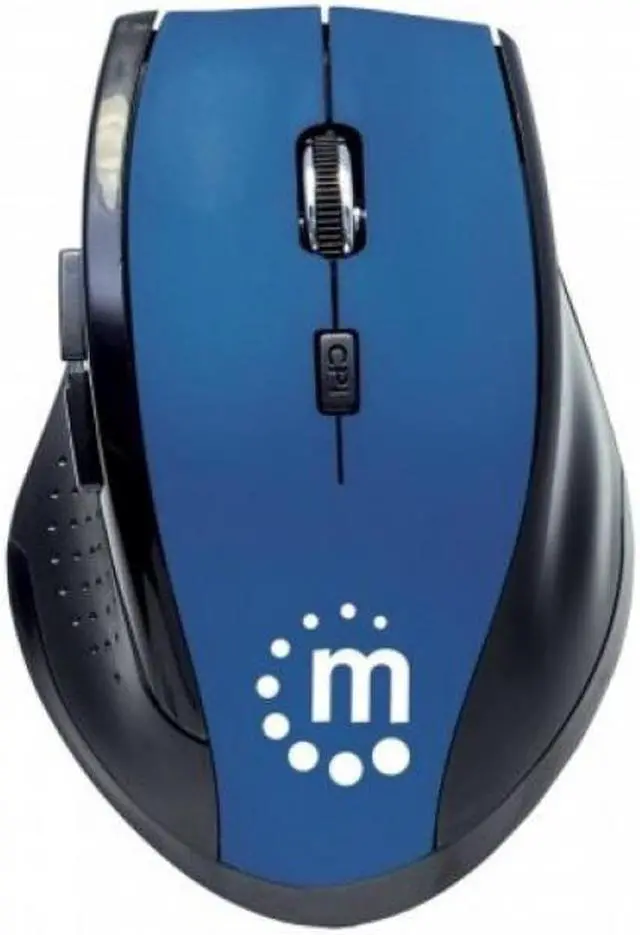 Alt view image 6 of 12 - MANHATTAN 179294 Curve Wireless Optical Mouse (Blue/Black)