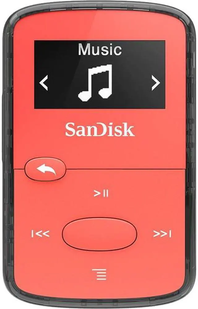 Alt view image 10 of 14 - SanDisk Clip Jam 8GB Flash MP3 Player Red