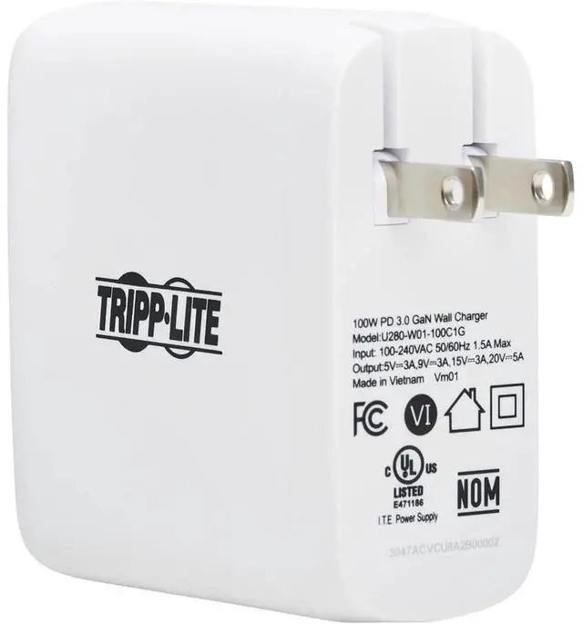 Alt view image 7 of 17 - Tripp Lite Compact 1-Port USB-C Wall Charger White U280W01100C1G