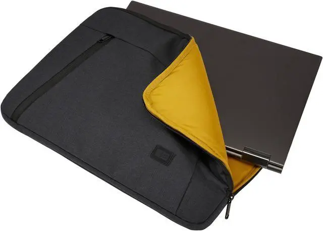 Alt view image 5 of 20 - Case Logic Huxton Carrying Case (Sleeve) for 15.6" Notebook - Black - Polyester - 11.6" Height x 15.7" Width x 1.2" Depth