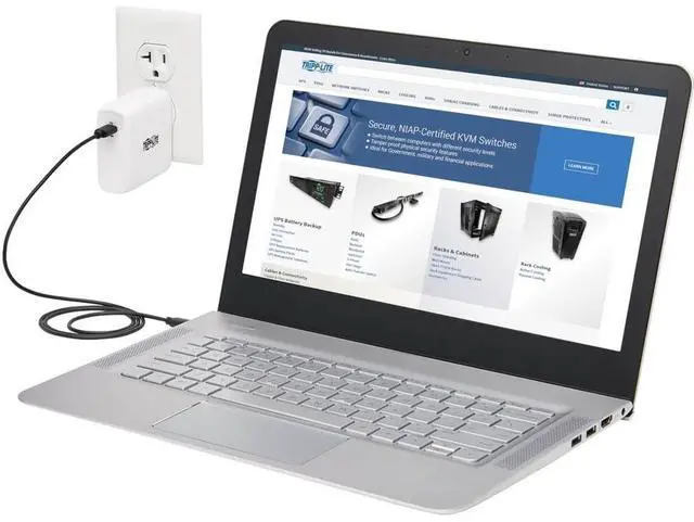 Alt view image 2 of 17 - Tripp Lite Compact 1-Port USB-C Wall Charger White U280W01100C1G