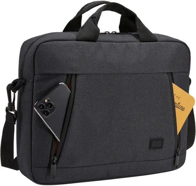 Alt view image 5 of 20 - Case Logic Huxton Carrying Case (Attaché) for 10.1" to 13.3" Apple iPad Notebook - Black - Heather Fabric, Polyster - Handle, Shoulder Strap, Luggage Strap - 11.4" Height x 1