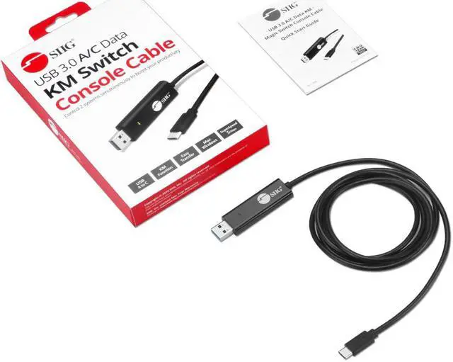 Alt view image 7 of 7 - SIIG USB 3.0 A/C Data KM Magic Switch Console Cable