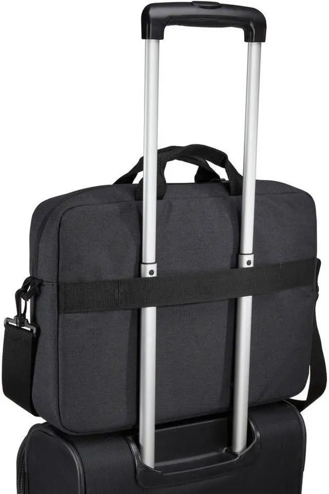 Alt view image 7 of 10 - Huxton 15.6" Laptop Attache Fits Devices Up to 15.6" Polyester 16.3 x 2.8 x 12.4 Black 3204653