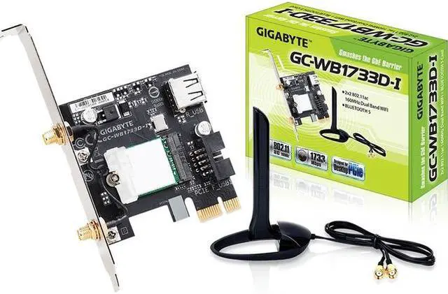 Alt view image 2 of 7 - gigabyte gc-wb1733d-i (bluetooth 5/wireless ac 9260/160mhz dual band wifi/expansion card)