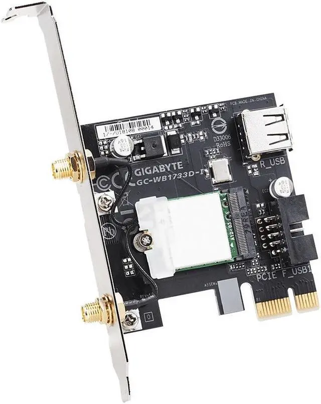 Alt view image 3 of 7 - gigabyte gc-wb1733d-i (bluetooth 5/wireless ac 9260/160mhz dual band wifi/expansion card)