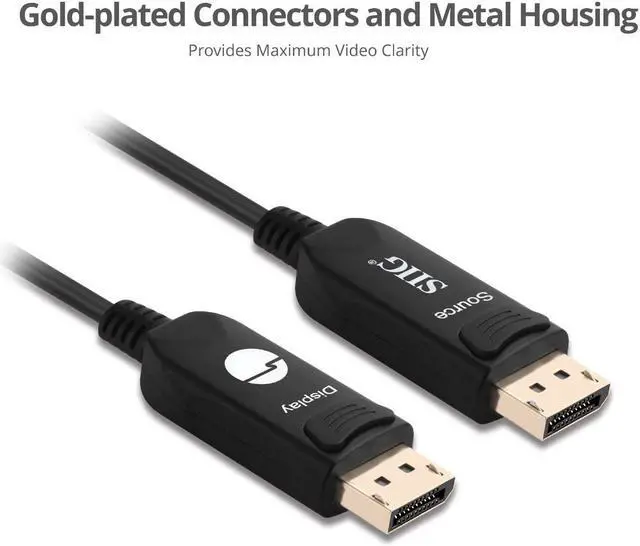 Alt view image 5 of 17 - SIIG 4K DisplayPort 1.2 AOC Cable - 15M