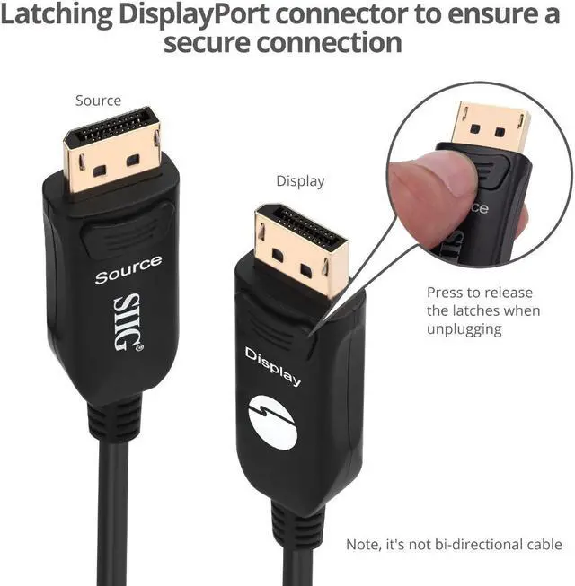 Alt view image 7 of 17 - SIIG 4K DisplayPort 1.2 AOC Cable - 15M