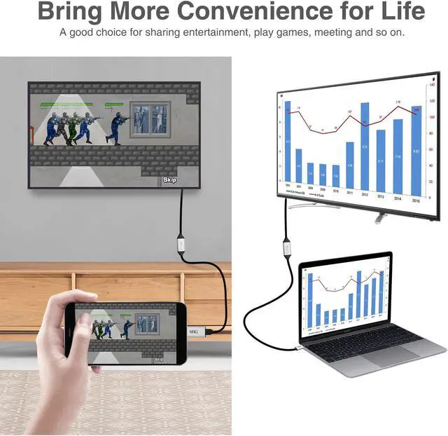 Alt view image 4 of 11 - EASILY ADD A HDMI DISPLAY TO A THUNDERBOLT 3 OR DISPLAYPORT ALT MODE CAPABLE USB