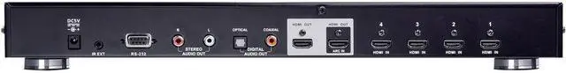 Alt view image 3 of 15 - Aten 4-Port True 4K HDMI Switch with Dual Output VS482B - 4096 x 2160 - 4K - 4 x 2 - 2 x HDMI Out