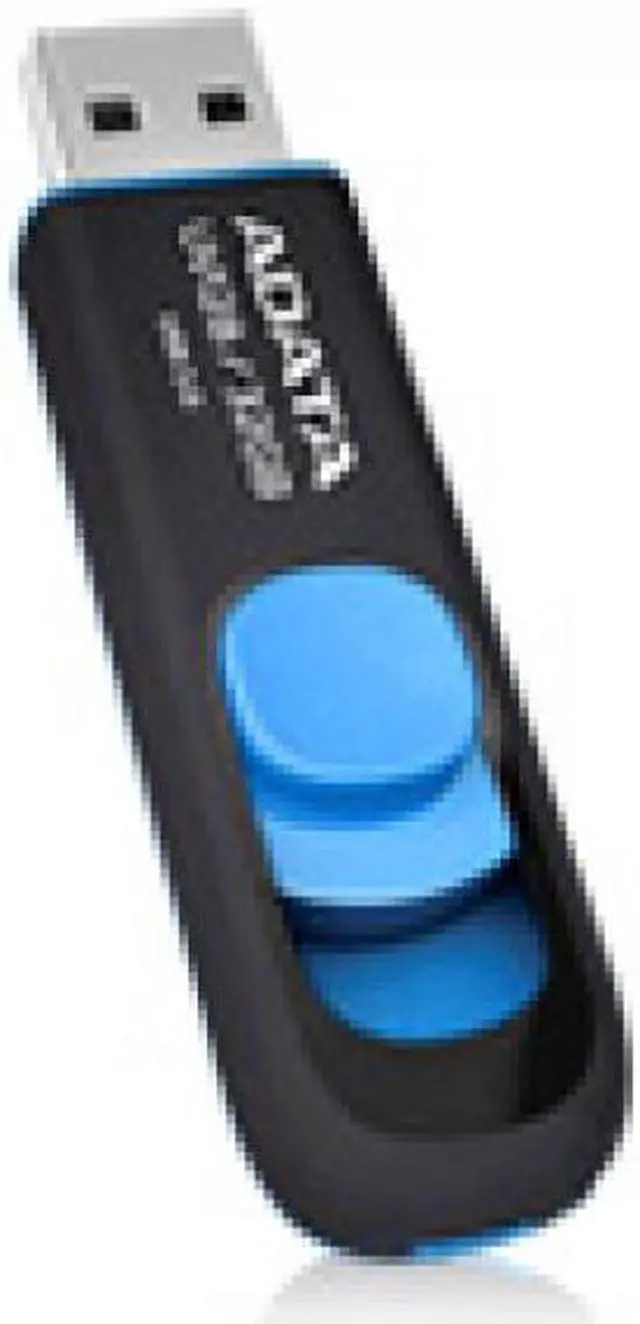 Alt view image 3 of 5 - a-data memory flash auv128-64g-rbe 64gb usb3.0 flash drive uv128 (r90 w40) black/blue