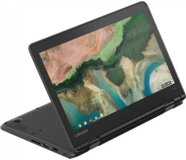Alt view image 4 of 20 - Lenovo 300e Chromebook 2nd Gen 81MB004EUS 11.6" Touchscreen Rugged 2 in 1 Chromebook - HD - 1366 x 768 - Intel Celeron N4020 Dual-core (2 Core) 1.10 GHz - 4 GB RAM - 32 GB Flash Memory - Black -