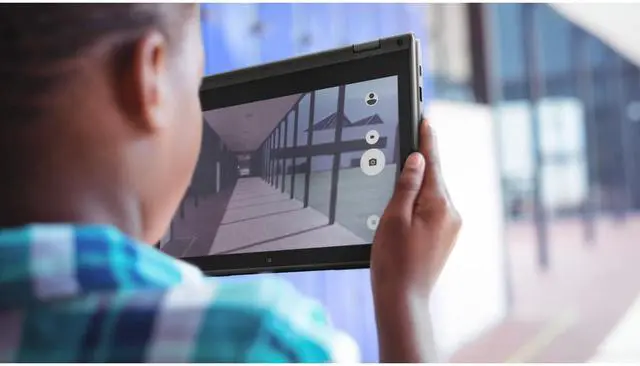 Alt view image 6 of 20 - Lenovo 300e Chromebook 2nd Gen 81MB004EUS 11.6" Touchscreen Rugged 2 in 1 Chromebook - HD - 1366 x 768 - Intel Celeron N4020 Dual-core (2 Core) 1.10 GHz - 4 GB RAM - 32 GB Flash Memory - Black -