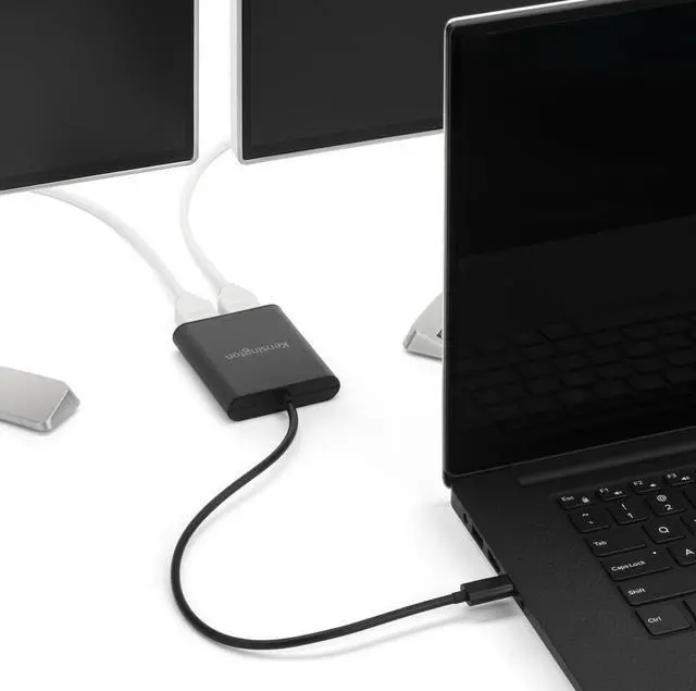 Alt view image 4 of 11 - Kensington Usb-C To Dual Displayport 1.2 Video Adapter