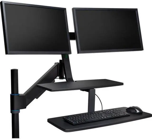 Alt view image 2 of 9 - Kensington Dual Monitor Smart Fit Sit/Stand Workstation (K52796WW)