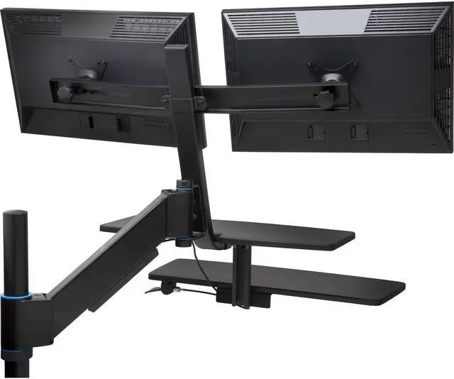 Alt view image 7 of 9 - Kensington Dual Monitor Smart Fit Sit/Stand Workstation (K52796WW)