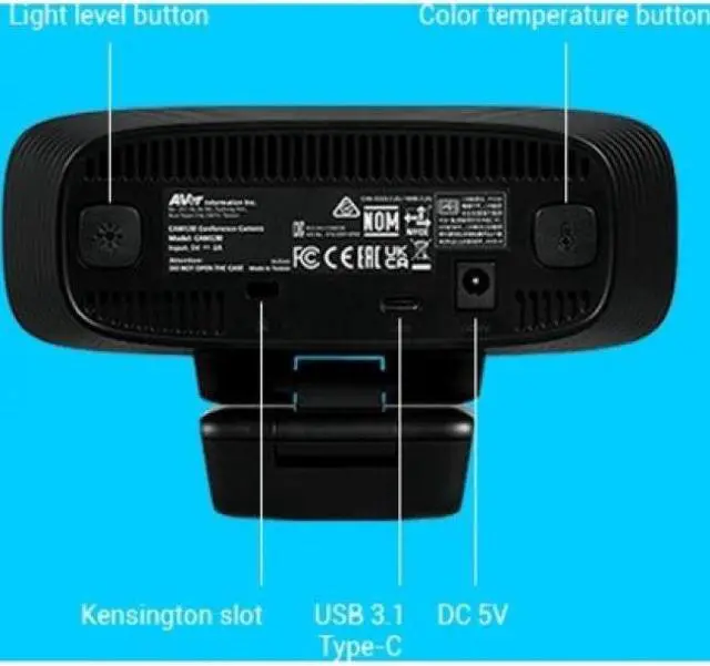 Alt view image 7 of 8 - AVer CAM130 Video Conferencing Camera 60 fps USB 3.1 Gen 1 Type C COMCAM130