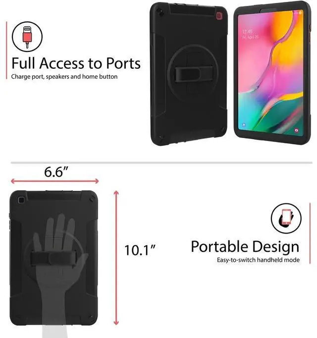 Alt view image 6 of 17 - CTA Digital Carrying Case Samsung Galaxy Tab A7 Tablet PADPCGKA7