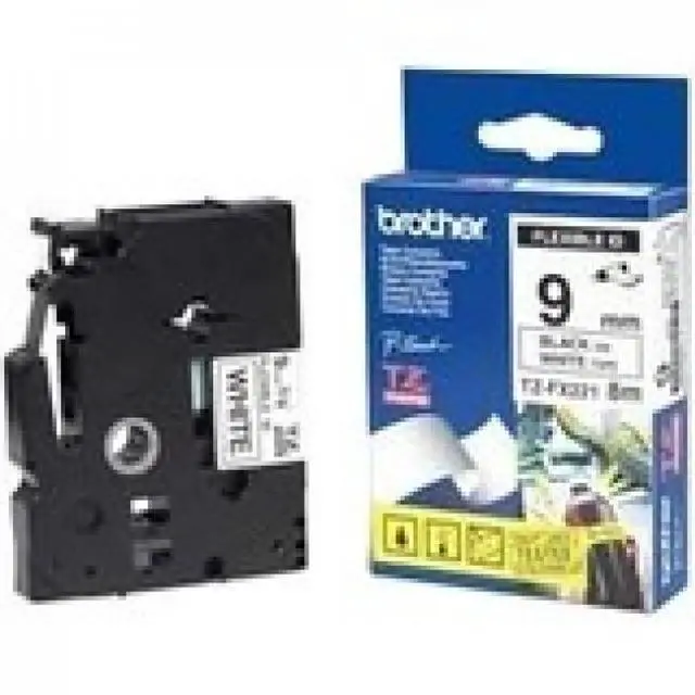 Alt view image 4 of 7 - Brother Label Tape Cartridge Black/White Wire Marking TZeFX221