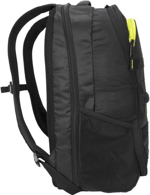 Alt view image 12 of 18 - Targus 15.6" Targus Work + Play Fitness Backpack (Black/Yellow) - TSB944US