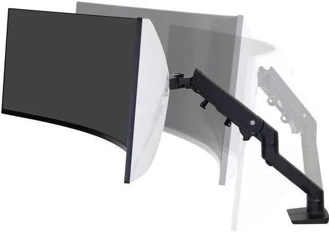 Alt view image 6 of 19 - Ergotron HX Ultrawide Monitor Arm Desk Mount Screens 20-42 lbs Matte Black