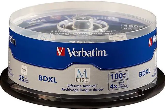 Alt view image 3 of 4 - VERBATIM AMERICAS LLC 98914 VERBATIM, M-DISC BDXL 100GB 4X WITH BRANDED, SURFACE - 25/PK SPINDLE
