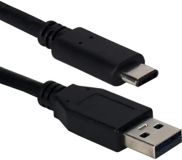 Alt view image 3 of 4 - QVS 3.28ft USB-C to USB-A 2.0 Sync & Charger Cable - Black