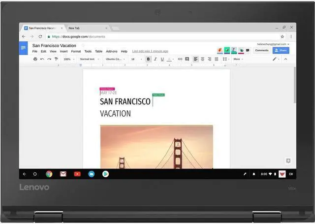 Alt view image 3 of 17 - Lenovo 500e 81MC004UUS 11.6" Touchscreen Chromebook N4120 8GB 64GB eMMC ChromeOS