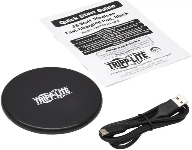 Alt view image 4 of 11 - Tripp Lite Wireless Charging Pad 15W for Smartphones Ipads Androids Black U280Q01FLBK2