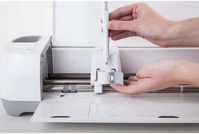 Alt view image 2 of 2 - Cricut Scoring Stylus - Scores fold lines - White/Lilac - For use with Cricut Explore and Maker machines - Use with paper, cardstock, and other materials - Stylus/cutting blade