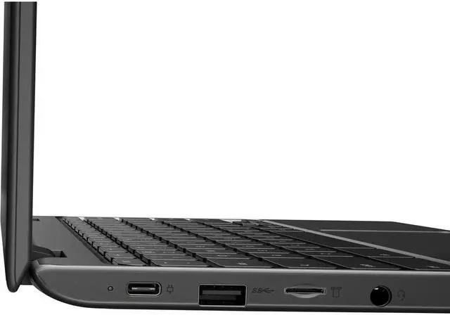 Alt view image 6 of 20 - Lenovo 100e Chromebook 2nd Gen 81MA002BUS 11.6" Chromebook - HD - 1366 x 768 - Intel Celeron N4020 Dual-core (2 Core) 1.10 GHz - 4 GB RAM - 32 GB Flash Memory - Gray - Chrome OS - Intel UHD Graph