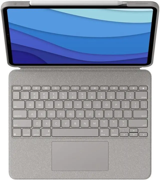 Alt view image 4 of 17 - Logitech Combo Touch Keyboard/Cover Case for 11" Apple iPad Pro 3rd Generation iPad Pro 2nd Generation iPad Pro Tablet Sand 920010165