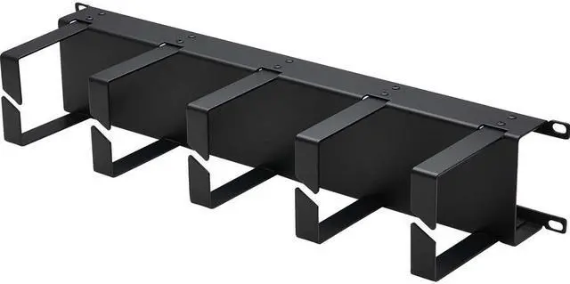 Alt view image 7 of 11 - Tripp Lite SRCABLERING2UHD Rack Horizontal Cable Manager Metal Rings Black 2URM