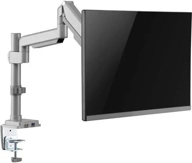 Alt view image 5 of 15 - Tripp Lite Single-Display Flex-Arm Desktop Clamp for 13" to 34" Displays - USB and Audio Ports, Aluminum, DDR1732SAL