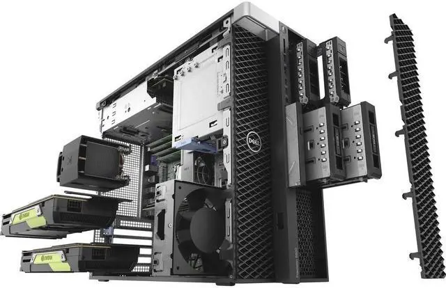 Alt view image 4 of 13 - DELL Desktop Computer Precision 5820 SBR68 Intel Core i9-10900X 16GB DDR4 256GB SSD AMD Radeon Pro WX 3200 Windows 10 Pro 64-bit