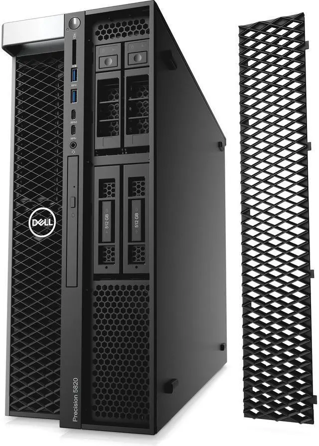Alt view image 6 of 13 - DELL Desktop Computer Precision 5820 SBR68 Intel Core i9-10900X 16GB DDR4 256GB SSD AMD Radeon Pro WX 3200 Windows 10 Pro 64-bit