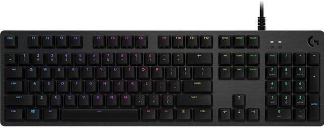 Alt view image 2 of 12 - Logitech G512 Carbon LIGHTSYNC RGB Mechanical Gaming Keyboard GX Red 920009360