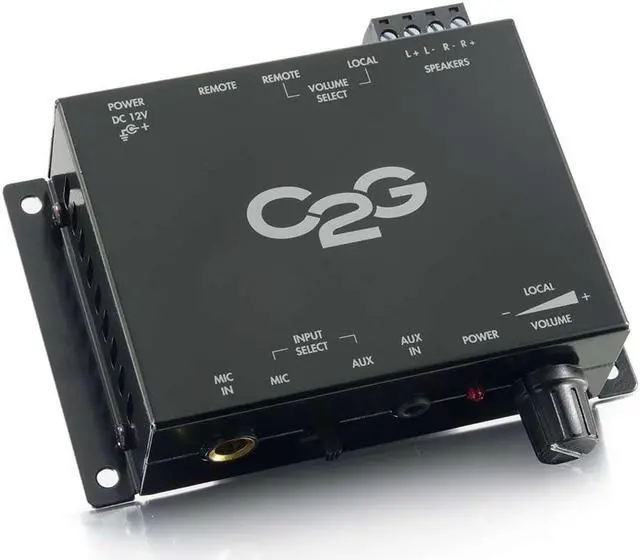 Alt view image 5 of 12 - C2G 40914 COMPACT AMPLIFIER WITH EXTERNAL VOLUME CONTROL (TAA COMPLIANT)