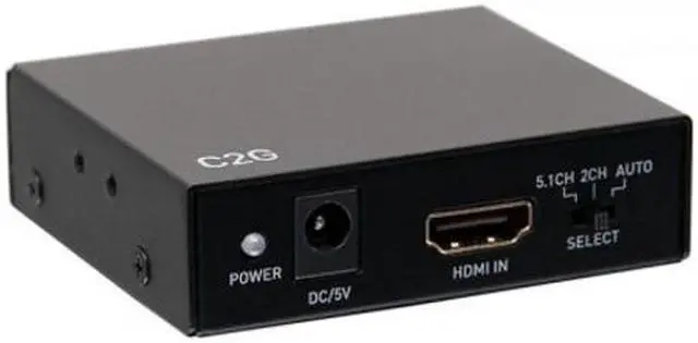Alt view image 3 of 8 - C2G C2G41003 HDMI Audio Extractor with TOSLINK, SPDIF and 3.5mm - 4K 60Hz