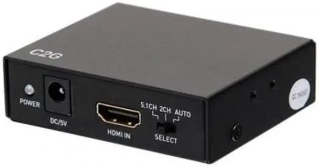 Alt view image 4 of 8 - C2G C2G41003 HDMI Audio Extractor with TOSLINK, SPDIF and 3.5mm - 4K 60Hz