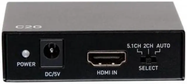 Alt view image 6 of 8 - C2G C2G41003 HDMI Audio Extractor with TOSLINK, SPDIF and 3.5mm - 4K 60Hz
