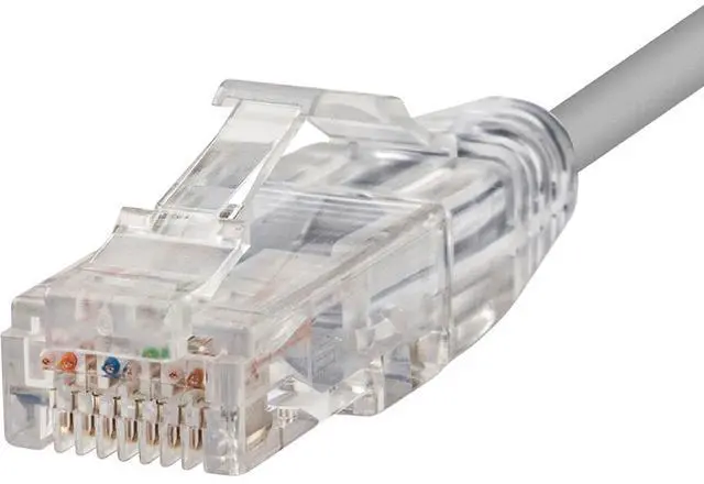 Alt view image 7 of 16 - Monoprice Cat6 Ethernet Patch Cable - 2 feet - Gray | Snagless RJ45 Stranded 550MHz UTP CMR Riser Rated Pure Bare Copper Wire 28AWG - SlimRun Series
