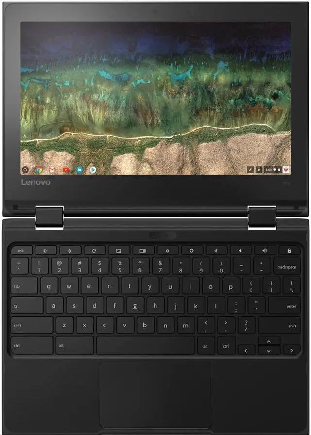 Alt view image 5 of 20 - Lenovo 500e Chromebook 2nd Gen 81MC005AUS 11.6" Touchscreen Rugged 2 in 1 Chromebook - HD - 1366 x 768 - Intel Celeron N4120 Quad-core (4 Core) 1.10 GHz - 4 GB RAM - 32 GB Flash Memory - Black -