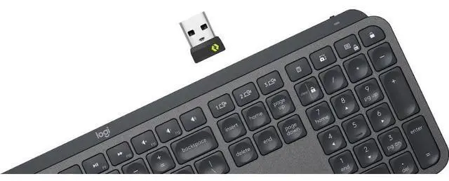 Alt view image 3 of 20 - Logitech MX Keys Advanced Wireless Illuminated Keyboard, Tactile Responsive Typing, Backlighting, Bluetooth, USB-C, Apple macOS, Microsoft Windows, Linux, iOS, Android, Metal Build - Graphite