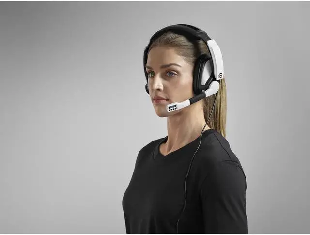 Alt view image 6 of 9 - EPOS Sennheiser GSP 301 Over-Ear Wired Gaming Headset White 1000240