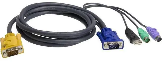 Alt view image 4 of 5 - Aten 2L5302UP 6feet USB PS2 Combo Cable for CS82 4U and CL5808 16N Cable