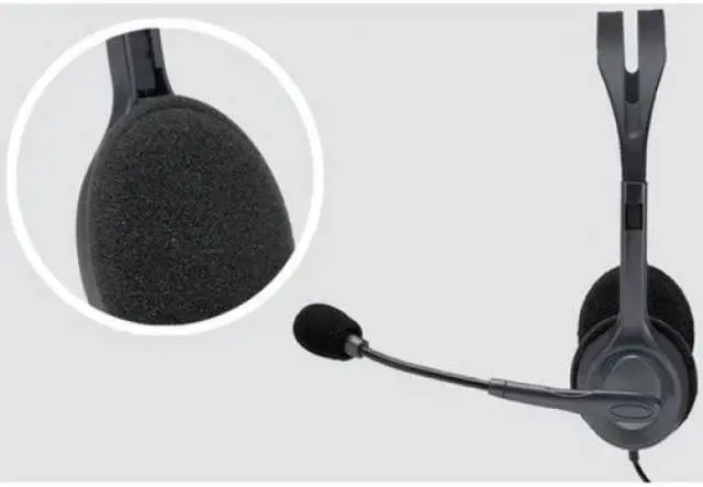 Alt view image 4 of 13 - Logitech H111 For EDU Wired 3.5mm Stereo Computer On Ear Headset Graphite (981-000999)