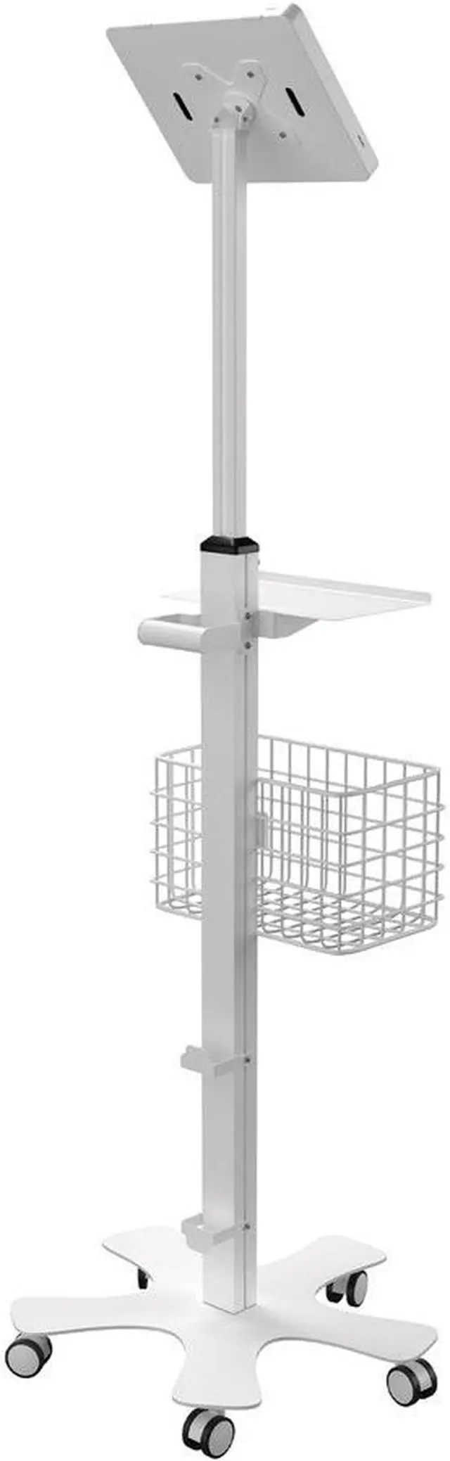 Alt view image 2 of 11 - CTA Digital Medical Mobile Floor Stand with Vesa Plate - White  PAD-MFS