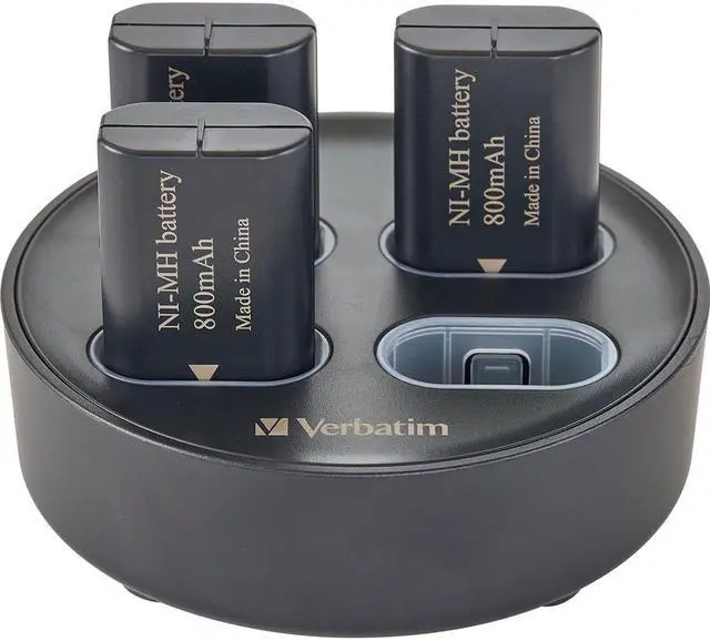 Alt view image 4 of 8 - Verbatim Charging Stand with 4 x 800mAh Rechargable Battery Packs for use with Xbox Controllers Xbox Series X, Xbox Series S, Xbox One X, Xbox One S