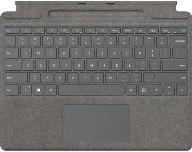 Alt view image 6 of 11 - Microsoft 8XA-00061 Surface Pro Signature Keyboard Platinum
